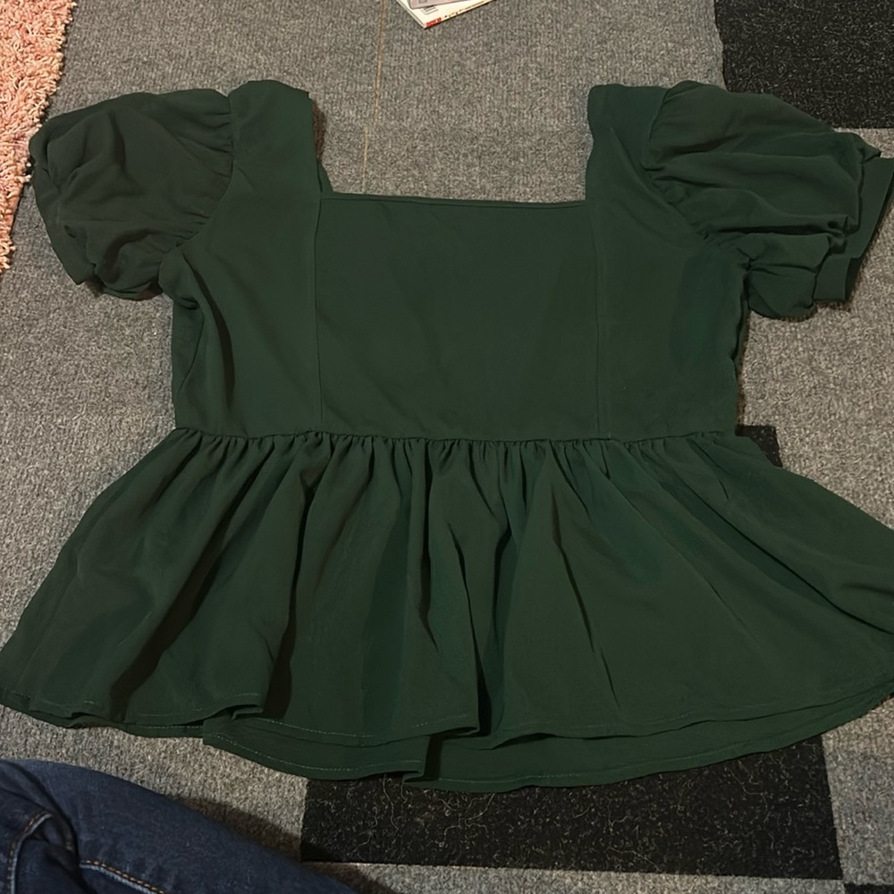 Green blouse